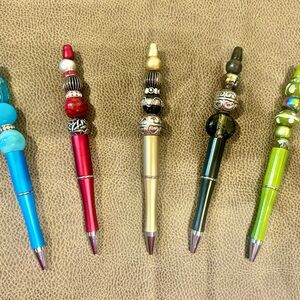 Beaded Decorative Pens Set - Multicolor